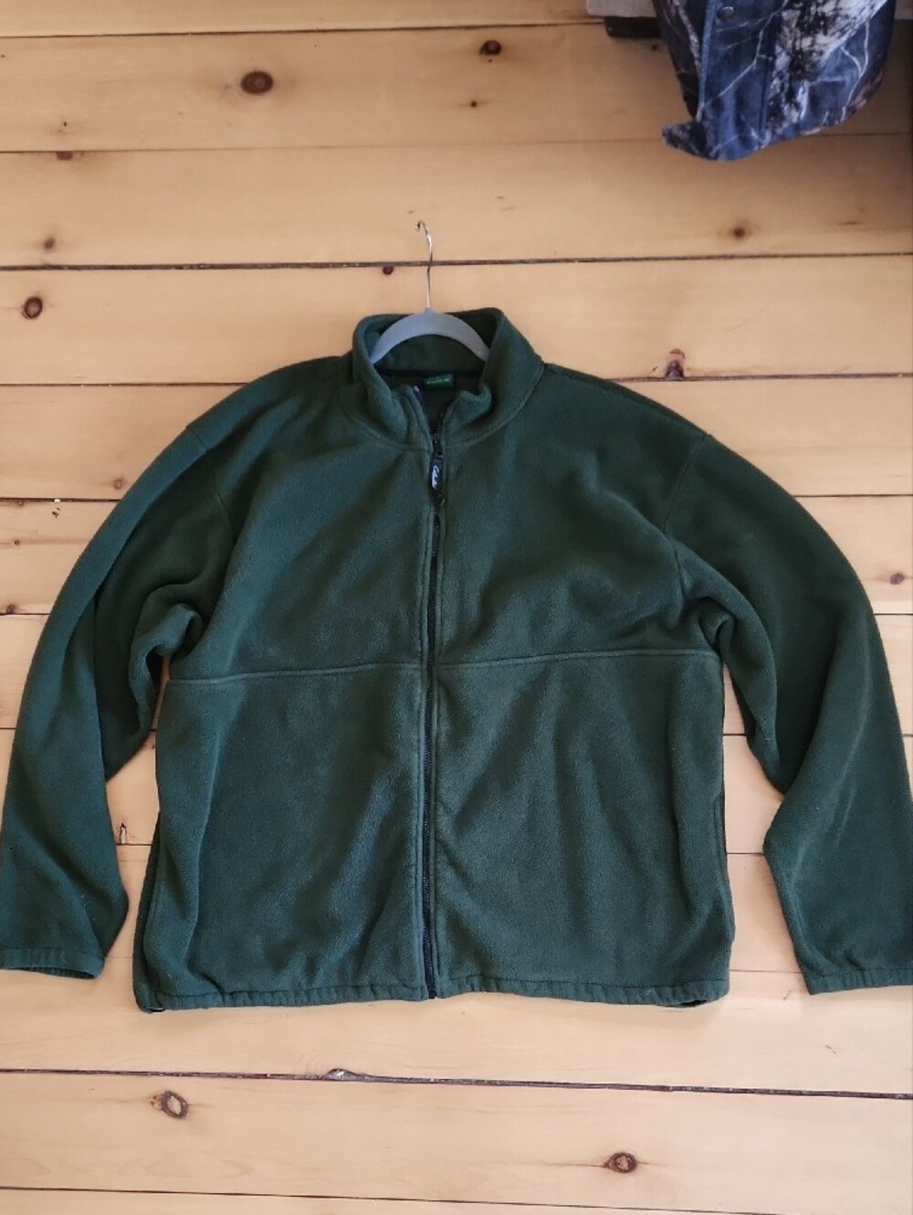 Cabela's Dark Olive Green Full-Zip Fleece Sweater 2X Tall